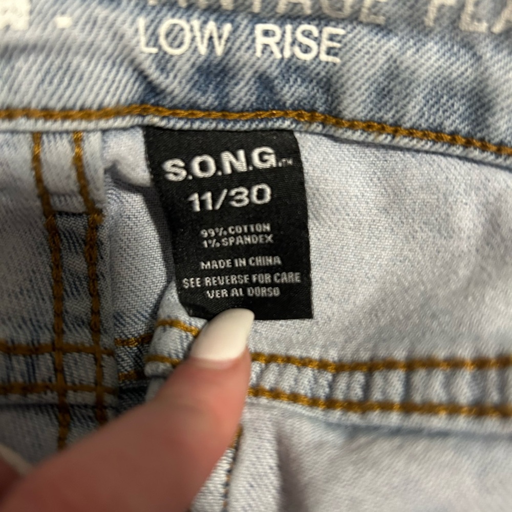 S.O.N.G Vintage Flare Low Rise Jeans 11/30 - Picture 4 of 4